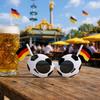Gafas de Sol para Aficionados al Fútbol, Gafas de Sol para Eventos de Fútbol en el Estadio, Montura de Fútbol Ligera, Gafas de Sol con Bandera Nacional para Hombres Mujeres Accesorios para Fotos de Fiesta