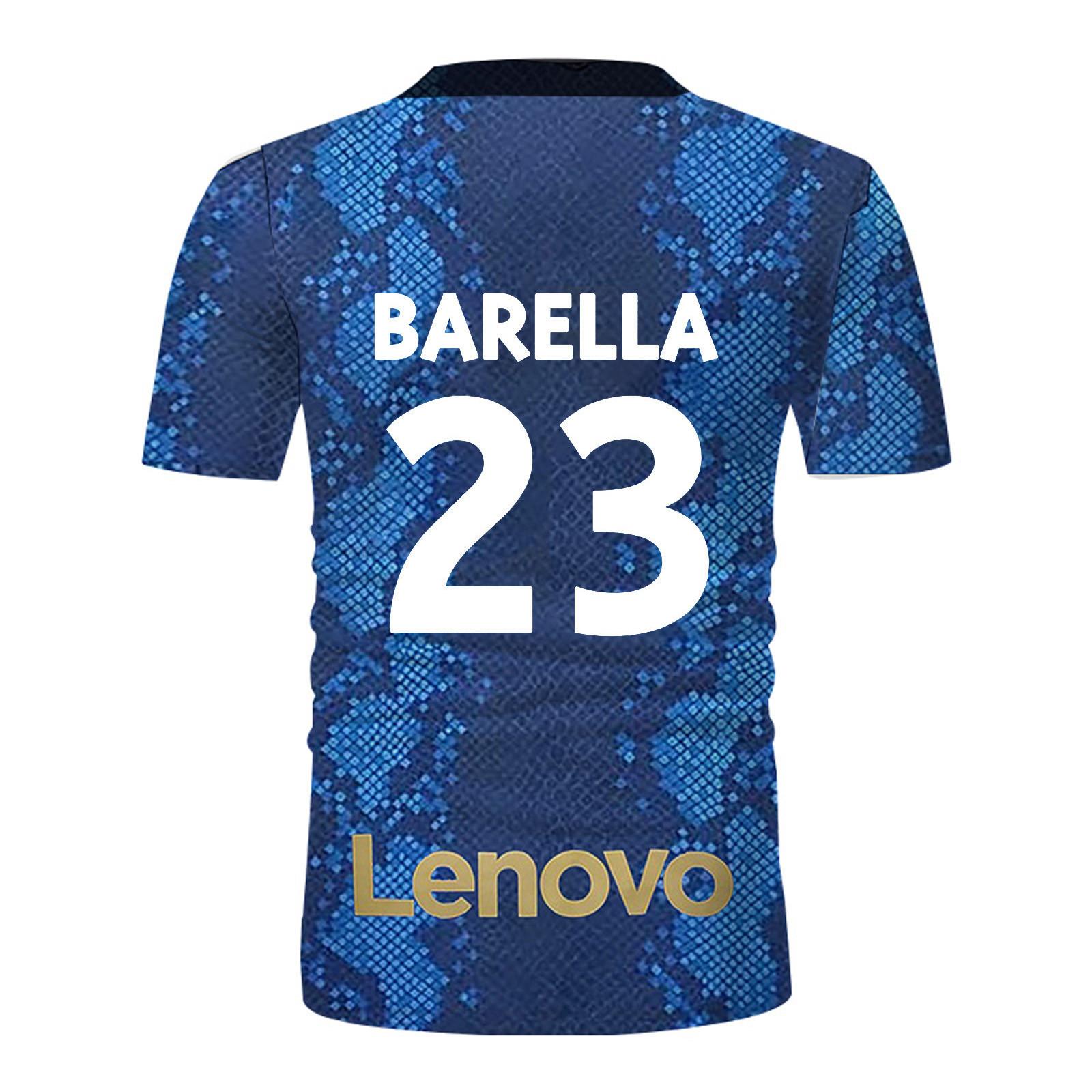 

21 22 Футболка Футбол Милан Домашняя Мужская Форма Футбольные Джерси L тёмно-синий