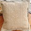 50x50cm Cotton Pillow Cover Throw Pillowcase Vintage Handmade Crochet Floral Pattern Zippered Cushion Case Sofa Hand Wash Only