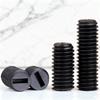 10-100pcs White/Black Nylon Tip Set Screws M3 M4 M5 M6 M8 M10M12 Non-Marring Nylon Slotted Head Screw for Electronics Adjustment