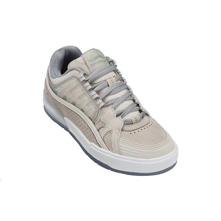 New LiNing Millennium Era Anti Slip Wear Resistant Low Top Skateboard Shoes Women's White AZGS010-1