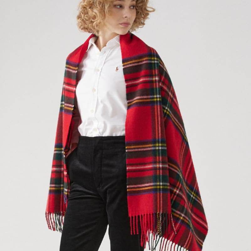 ABRAHAM MOON Merino Wolle Schal 70cm - Royal Stuart