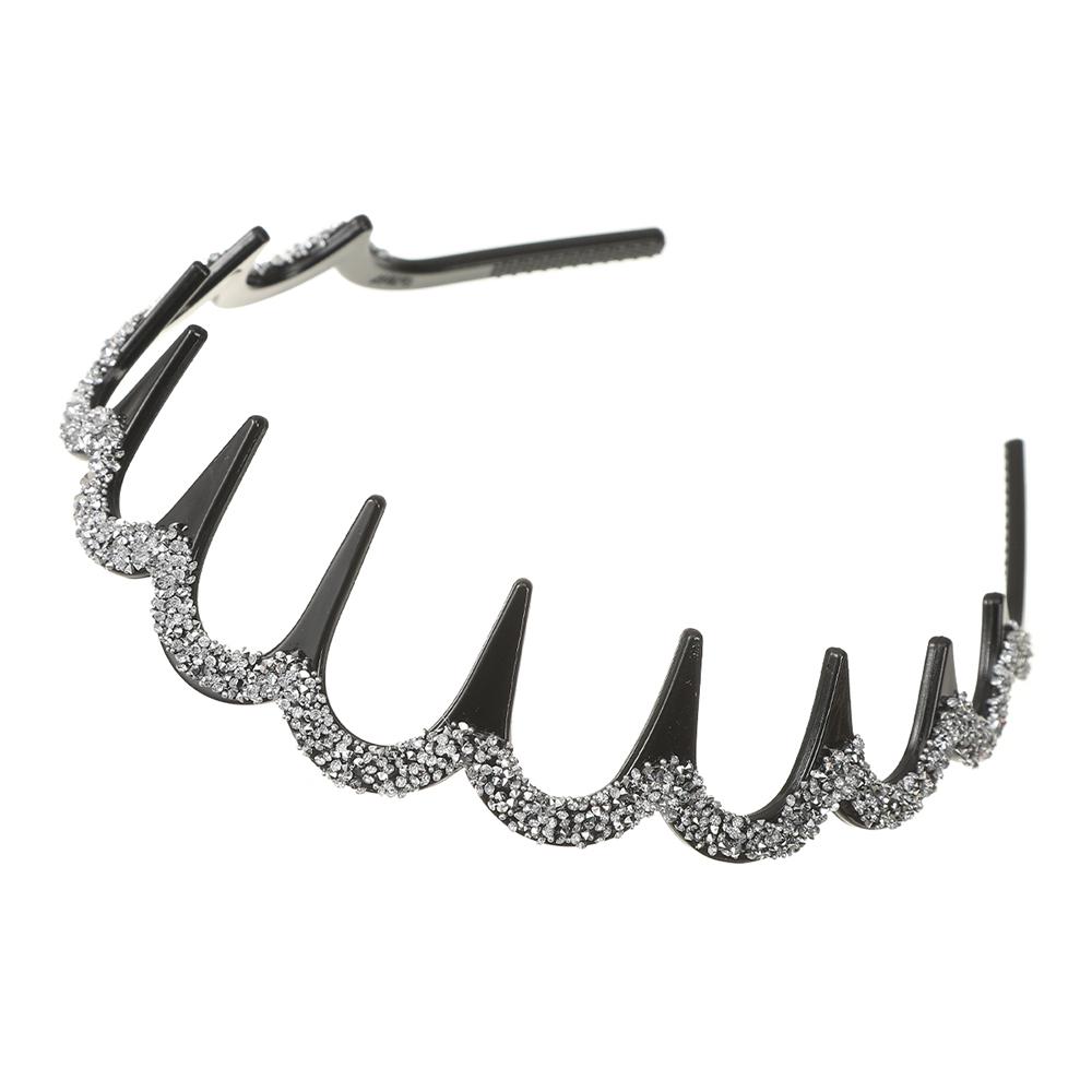 Rhinestone Hairband With Teeth Gather loose hair daily Headband For Women Hair Bands Washing face makeup Hair Accessories