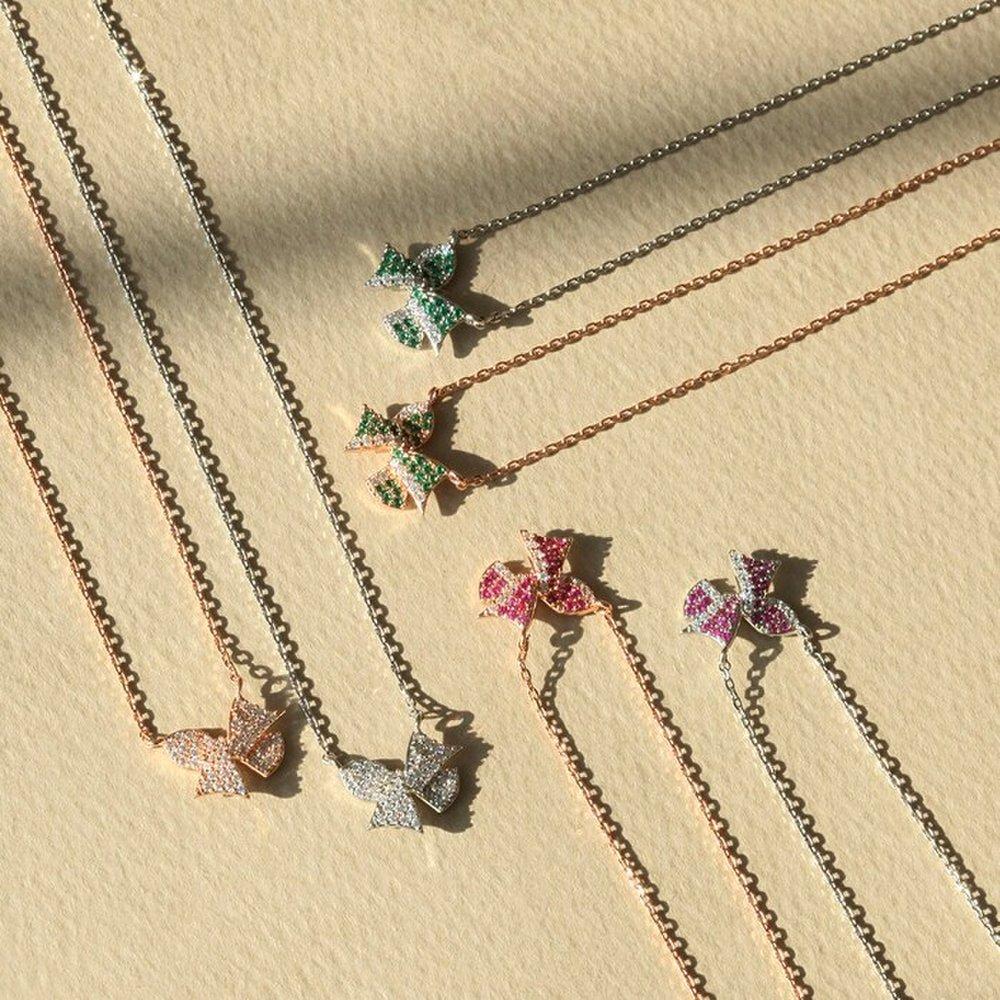 [Luvre Paris] 14K Clara Ribbon Necklace Na0469