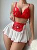 Cosplay Sexy Lingerie Set Fancy Bra Set Women Erotic Ring Sexy Underwear Set Wireless Ladies Lingerie Outfit Bilizna Intimate