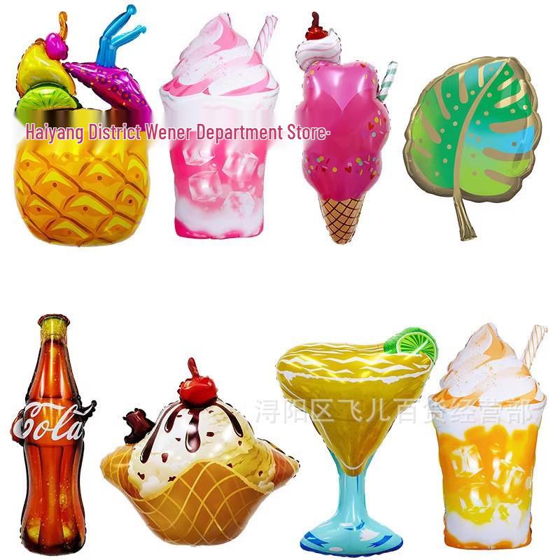 Hawaiian Party Ice Cream Cake and Coke Balloons for Grassland Music Festival