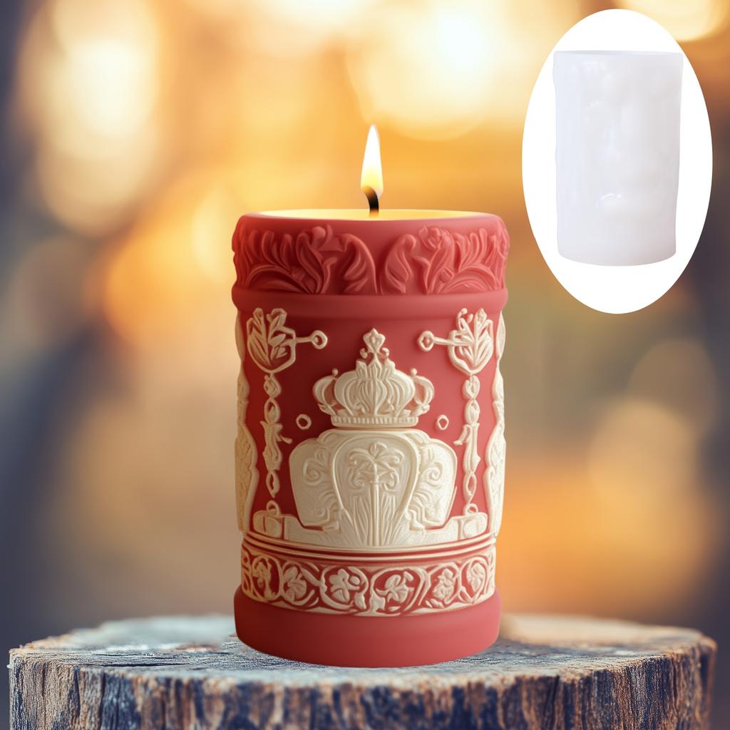 Königskrone Säulenkerze Silikonform Heilige Krone Reliefsäule Kerzenform Königskrone Totem Harz Gipsformen Weihnachtsgeschenk