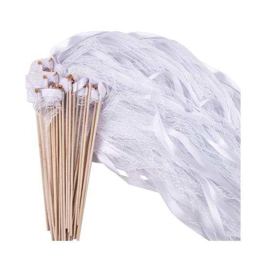 

10 шт. Волшебные палочки с лентами и кружевом, палочки феи с колокольчиками, хроматические шелковистые партийные стримеры для свадебной вечеринки, дня рождения, сувениры