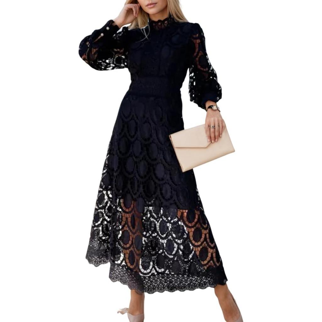 Rochie de club pentru femei, retro, din catifea, decorată cu dantelă și nasturi