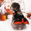 Halloween Pumpkin Witch Dress Christmas Reindeer Skirt Funny Festival Costume for Small Dogs Cats
