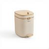 Trash Can, Foot Pedal, Large Capacity, Lid, Kitchen, Bathroom, Home Cream Small 8L