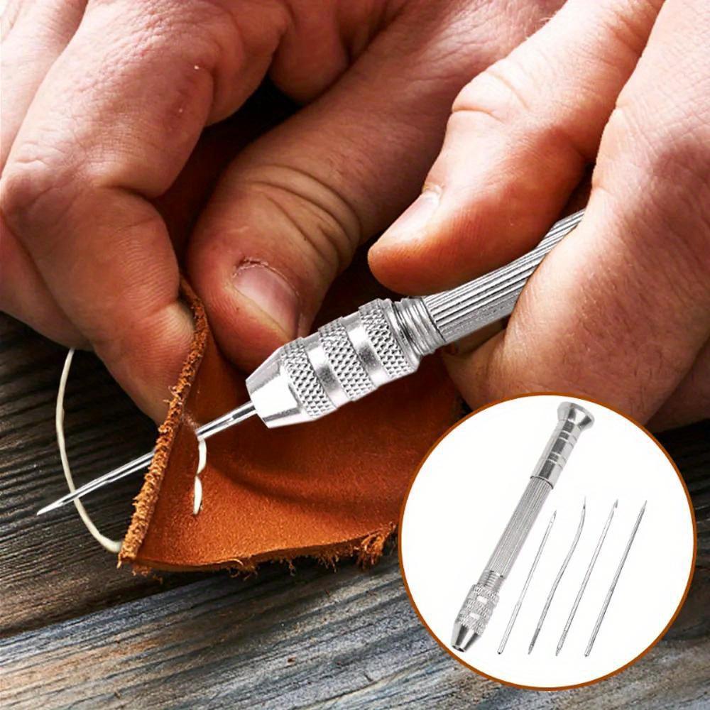 Leather Sewing Awl Set Replaceable Multifunctional DIY Needle for Shoe Repair and Leathercraft