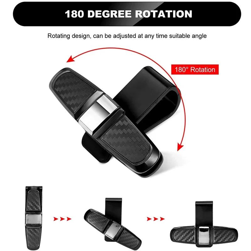 Car Glasses Holder Sun Visor Clip Universal Car Glasses Case Box Card Ticket Sunglasses Holder Clip Eyeglasses Stand Fastener