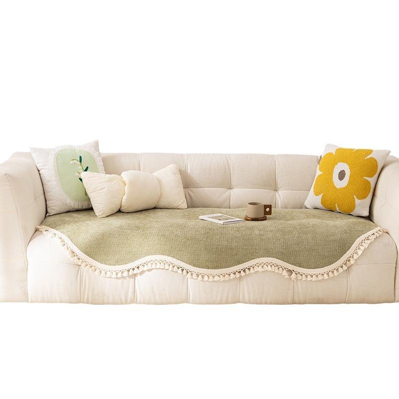 Special-Shaped Irregular Sofa Cushion  New Chenille Straight Row Seat Cushion Four-Season Universal Non-Slip Cover Cover Cloth Towel