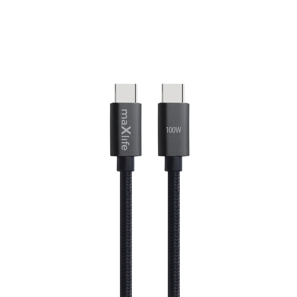 Maxlife Kabel Mxuc-12 Usb-C - Usb-C 2,0 M 100W Czarny