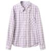 Sancai Plus Size Plaid Long Sleeve Collared Shirt