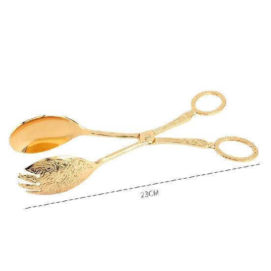 Zinc Alloy Metal Spoon Salad Clip Exquisite Party Self-Service Clip Tray Cake Birthday Party Tableware Clip Multifunctional