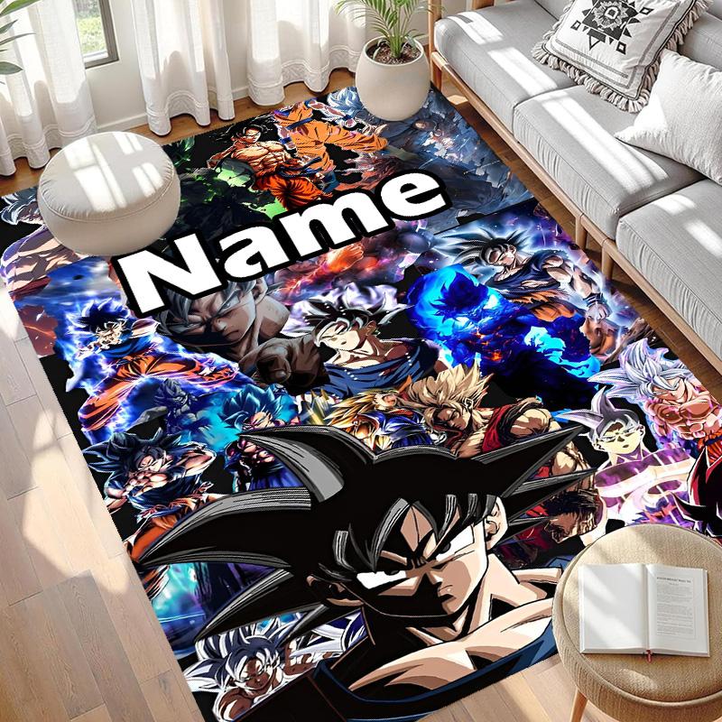 Benutzerdefinierter Name Personalisierter One Piece Druck Teppich, Vielseitiger Heimdekor Teppich, für Spielzimmer, Wohnung, Balkon, Eingangsbereich, Flur Geschenk