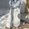 Oversize Kargo Paraşüt Pantolon Kadın Japon Stili Geniş Paça Jogger Hippie Bol Vintage Eşofman Altı Pantolon