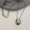 Stainless Steel Waterdrop Geometric Long-style Luxury Niche Sweater Chain Necklace