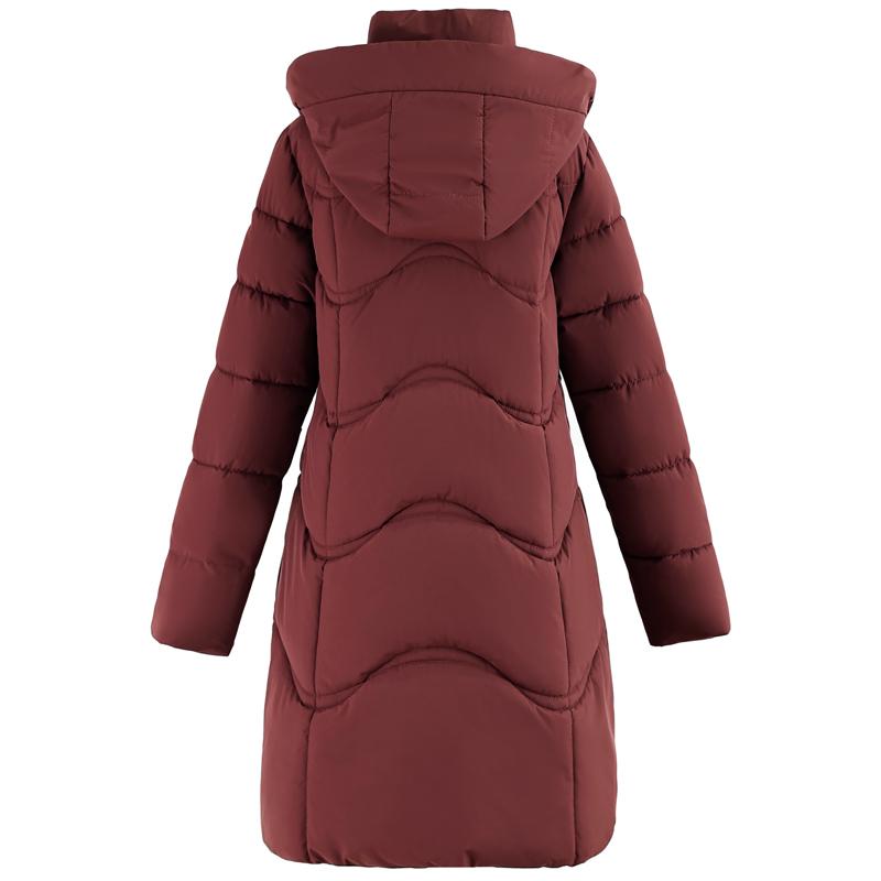 Middle Age Winter Long Coat Female Plus Size Parkas Hooded Elegant Thick Warm Woman Jackets
