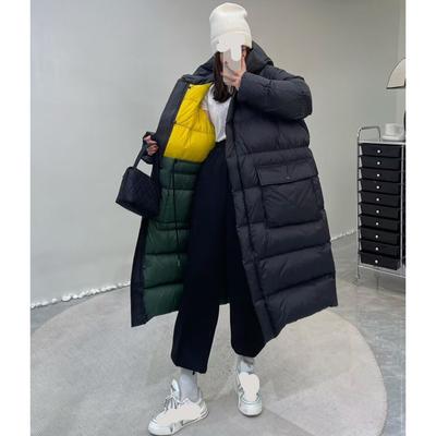 Dames Herfst En Winter Met Capuchon Donsjack Lang Winter High-end Dames Witte Eendendons Verdikt Losse Jas