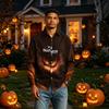 Men's Long Sleeve Button Down Shirt with Halloween Print for Costume Party