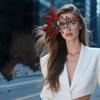 Seductive Style Half-Face  Lace  Mask Feathers Design Masquerade Mask  Makeup Festival