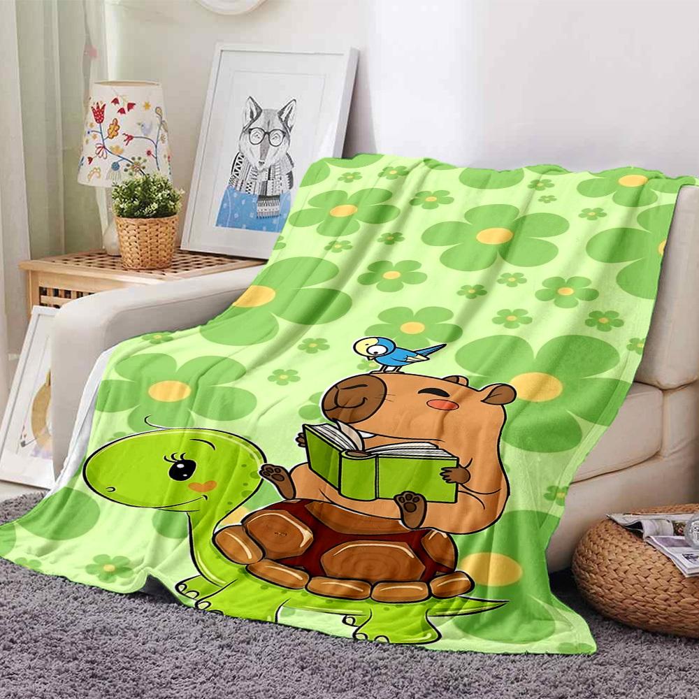 1pc turtle bird blanket Lightweight Flannel Throw for Sofa Bed Travel Camping Livingroom1116L 80cmx120cm(31inx47in)