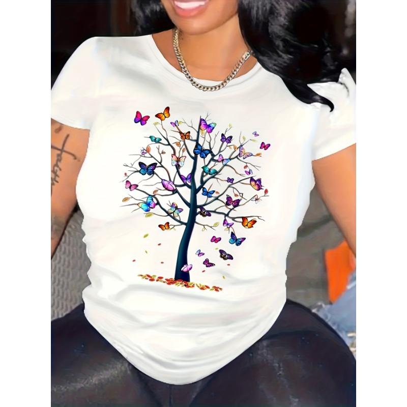 

Personalized printed casual short sleeved women s style S