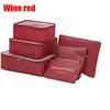 6 PCS Travel Storage Bag Set for Clothes Tidy Organizer Wardrobe Suitcase Pouch Travel Organizer Bag Case Shoes Packing Cube Bag