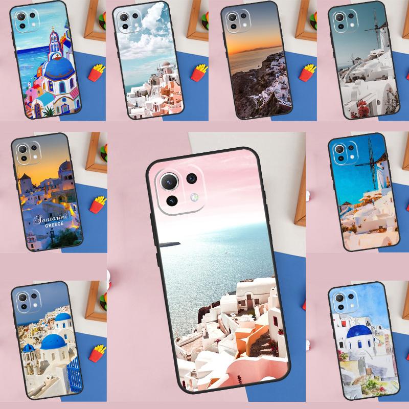 Oia Santorini Greece Case For Xiaomi 13 14 15 Ultra 11T 12T 13T 14T Pro POCO X7 Pro X3 X5 X6 F5 F6 M6 Pro Cover