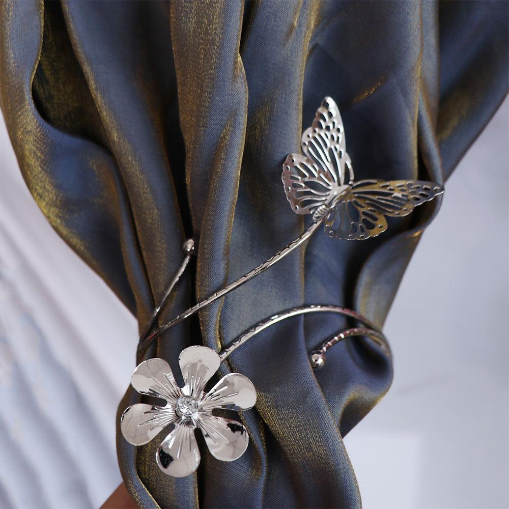 Exquisite Curtain Holdback Buckle Metal Curtain Straps Clips Butterfly Curtain Tieback Living Room