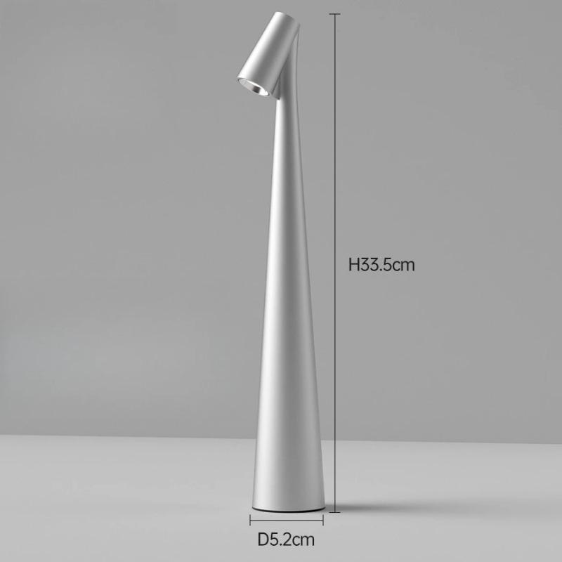 Modern Rechargeable Touch Control LED Table Lamp 3 Color Dimmable Desk Lamp Portable Night Light Eye-Caring for Bedroom Bedside Home Office Decor