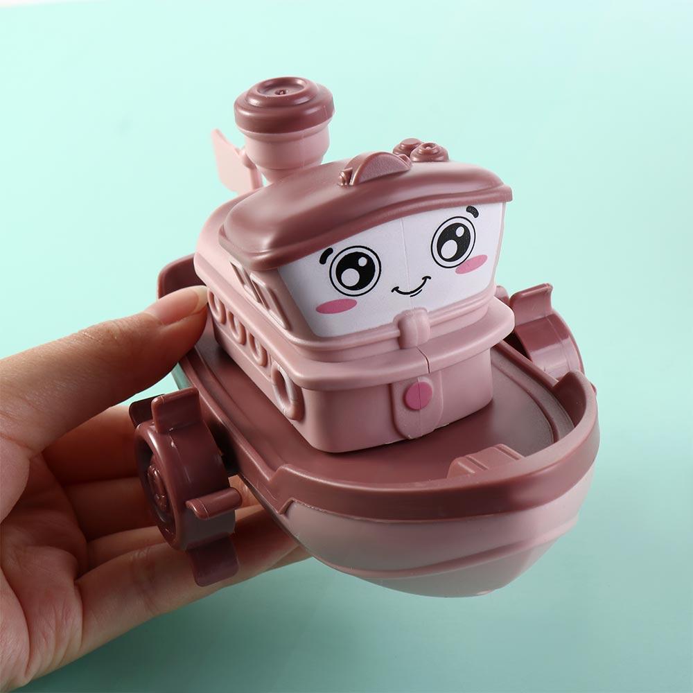 Birthday Gifts Kids Water Toys Floating Baby Bath Toys Clockwork Boat Cartoon Ship Toy Wind Up Toy
