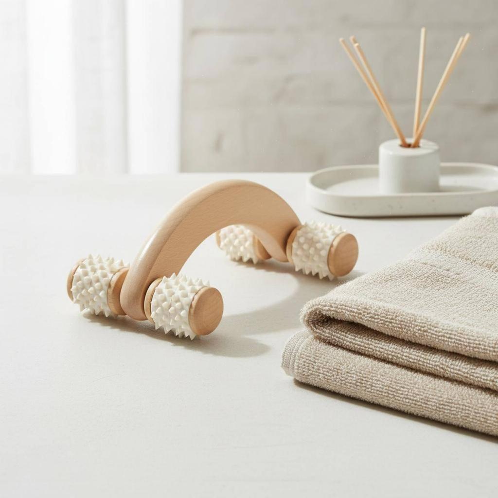 Wooden Roller Massager Portable Massage Deep Relaxation for Adults