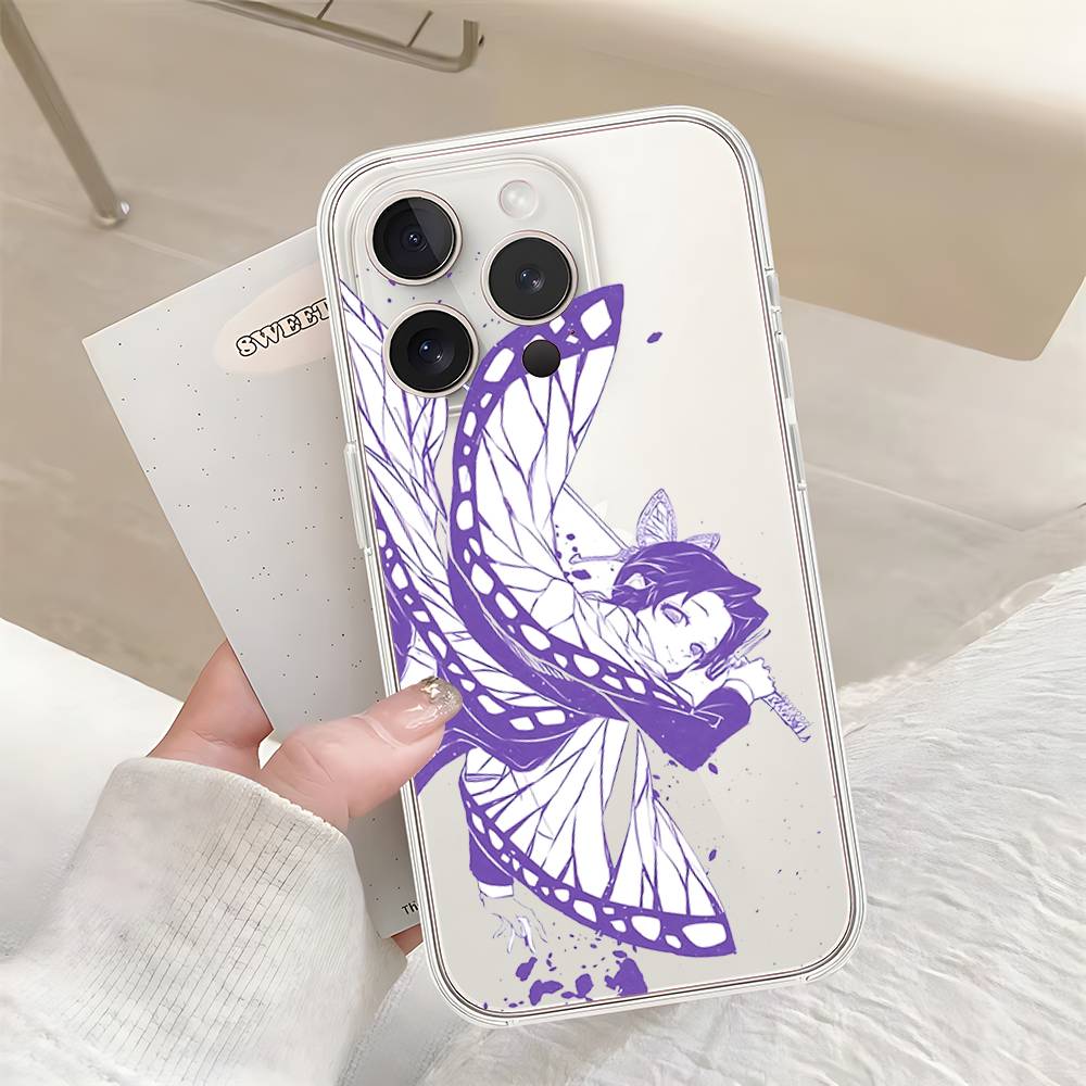 

Милый чехол для телефона S-Shinobu K-Kochos Для Iphone17 16 15 11 13 14 Pro Max 7 8 Plus X Xr Xs Max Se2020 12mini Прозрачный чехол iphone12ProMax