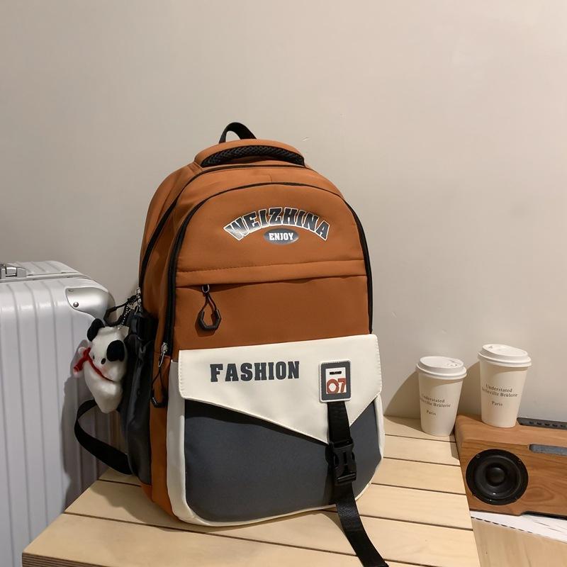 New Schoolbag Retro College Style High School Student Backpack Flow College Student Couple Backpack