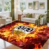 VfB Stuttgart Football Design Crystal Velvet Rug Soft Decorative Mat for Bedroom Entrance