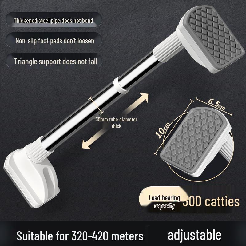 

Телескопическая штанга из нержавеющей стали: Сушка без сверления, Карниз для штор, Гардероба или Душа Pearl White, 35mm, Extra Thick