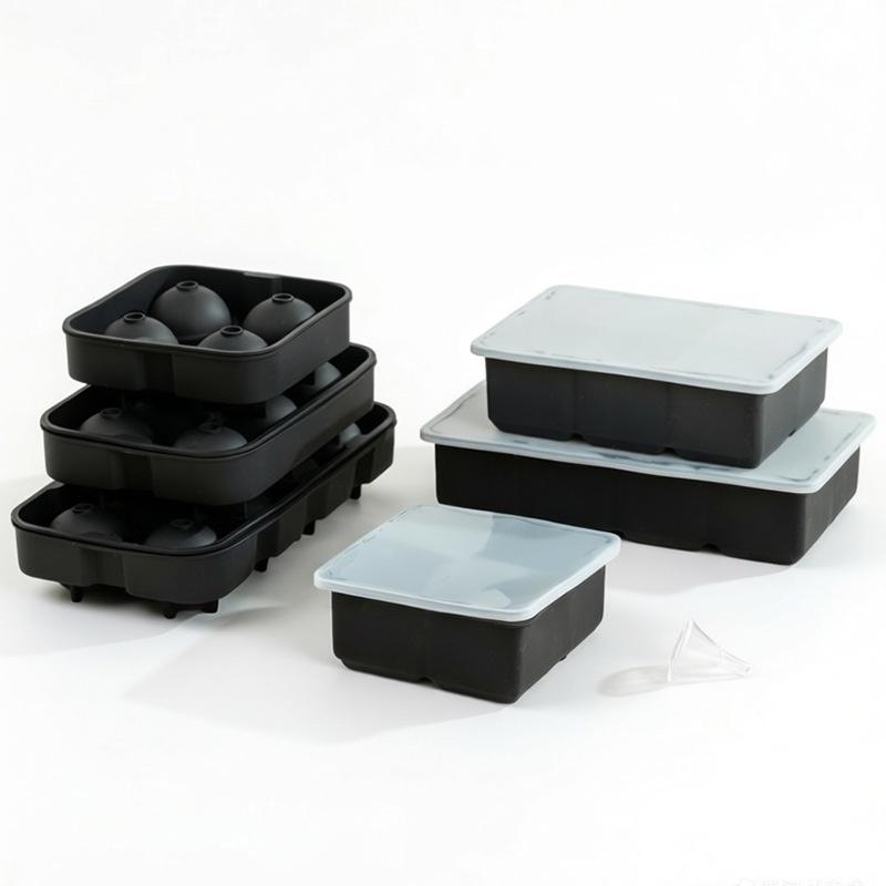 Food Grade Silicone Ice Tray 4/6 Grid Large Cubes Perfect for Summer Parties