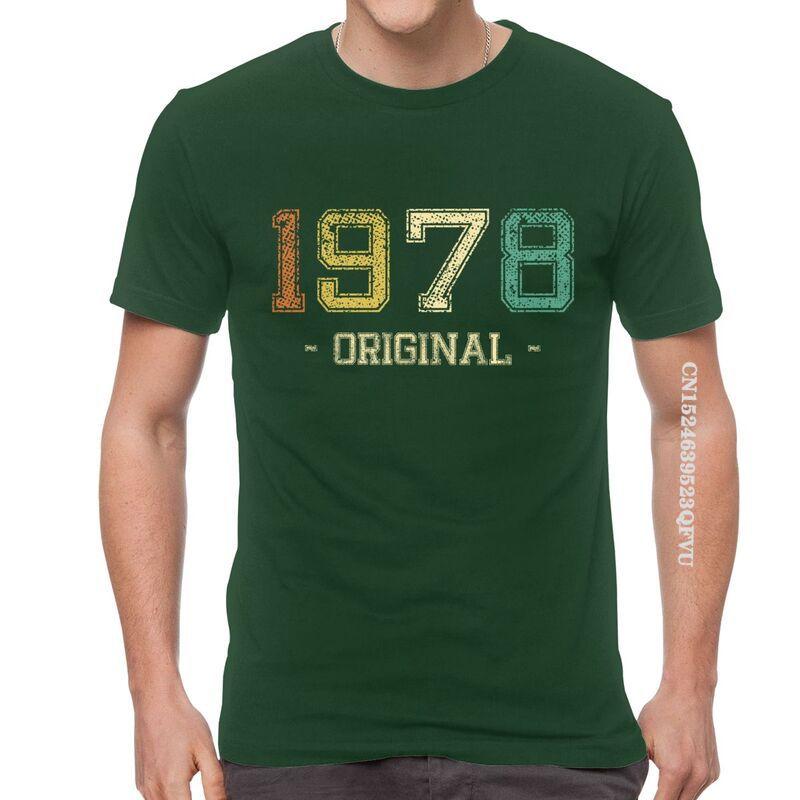 Vintage Born In 1978 T Shirts Men Novelty T Shirt Cotton Oversized 43nd 43 Years Old Birthday EMO Men  Tshirt Unique Tee Top