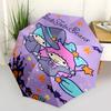 1pc Little Twin Stars Halloween Witch Broomstick Automatic Open/Closed Umbrella - Portable Tri-Fold Design with 8-Rib Iron Frame, Outdoor for Fans, Tr