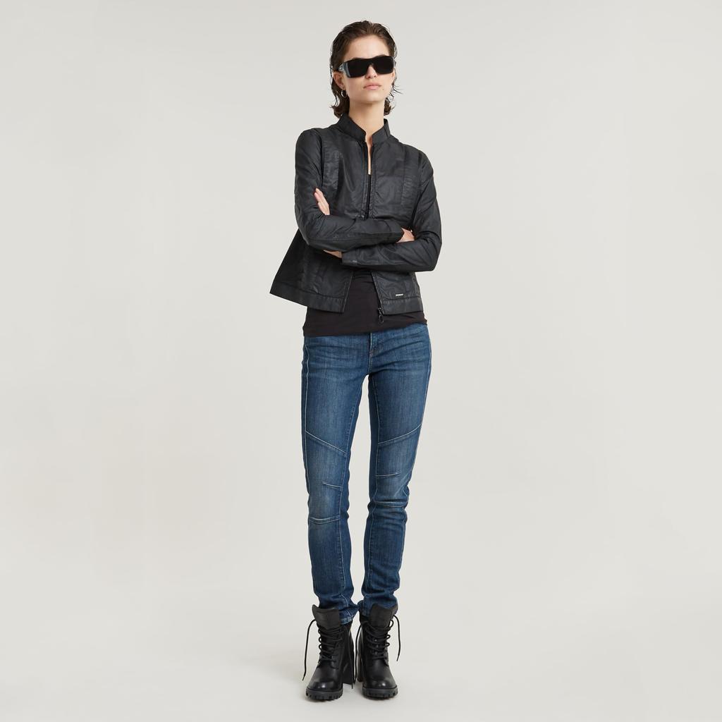 G-Star Calça Jeans RAW Feminina Ace 2.0 Biker Slim Straight Wmn D25285-D761-G799-W25/L28 azul