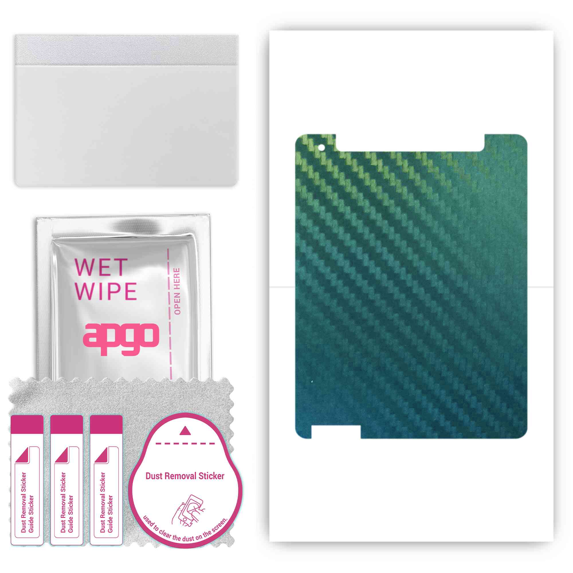 

apgo Protective Skin Sticker for the back compatible with Apple iPad 4 Wi-Fi, Wrap Film, Foil, Vinyl - Pattern Carbon Chameleon CAKA1