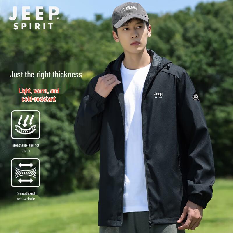 

JEEP SPIRIT Men s Casual Hooded Jacket 2XL