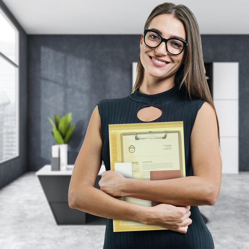 Bunte Ordner für Dateien im A4-Format, Dokumente, Schreibwaren, Werkzeuge, wasserdicht, durchsichtige Aktentaschen, Snap-On-Design für Dokumente, Rechnungen