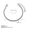Ins Minimalist Snake Chain Bracelet & Necklace Set, 18K Gold Plated Stainless Steel Layered Clavicle Chain