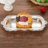 European Style Fruit Plate,Alloy Rectangle Shape Candy Cake Tray,20 Cm Food Snack Disc,Wedding Party Housewear Decoration