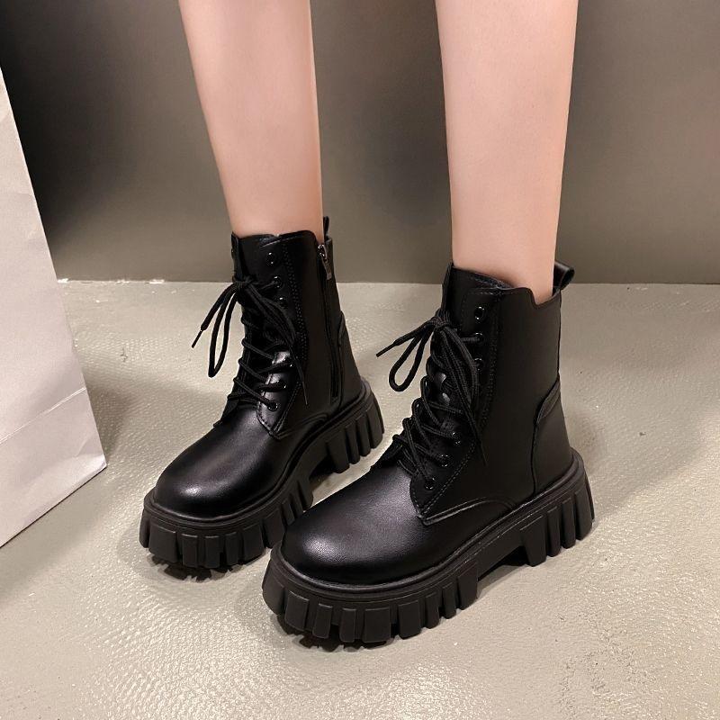 Small man heightening Martin boots  show legs long short boots Martin boots  wear foreign style European and American style
